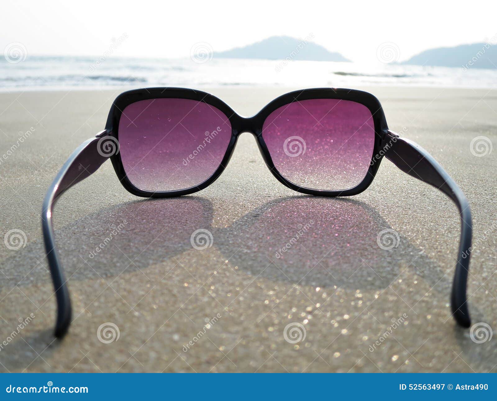 Sunglasses on the sand stock image. Image of dawn, romance 52563497