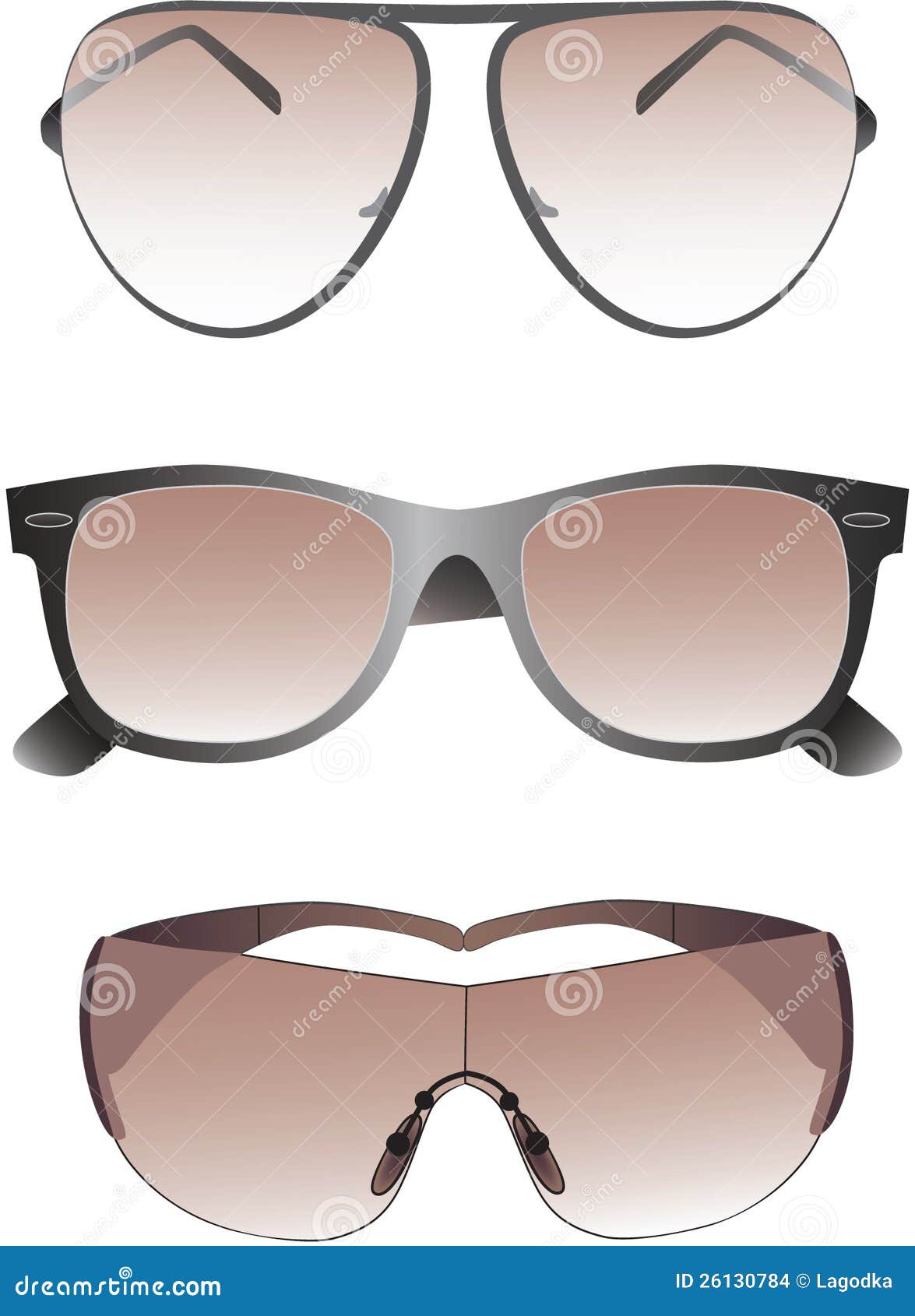 Sunglasses set for men. stock vector. Illustration of accessory 26130784