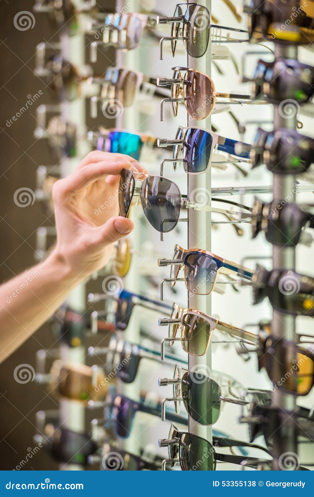 Sunglasses store stock photo. Image of retailer, optics 53355138