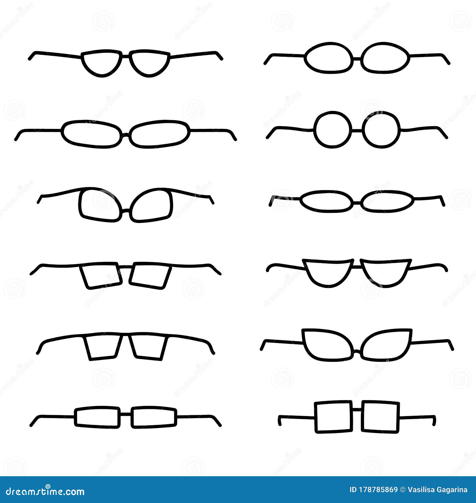 Cat-eye Sunglasses Vector Template Sunglasses Drawing Stock Vector (Royalty  Free) 2356105135 | Shutterstock