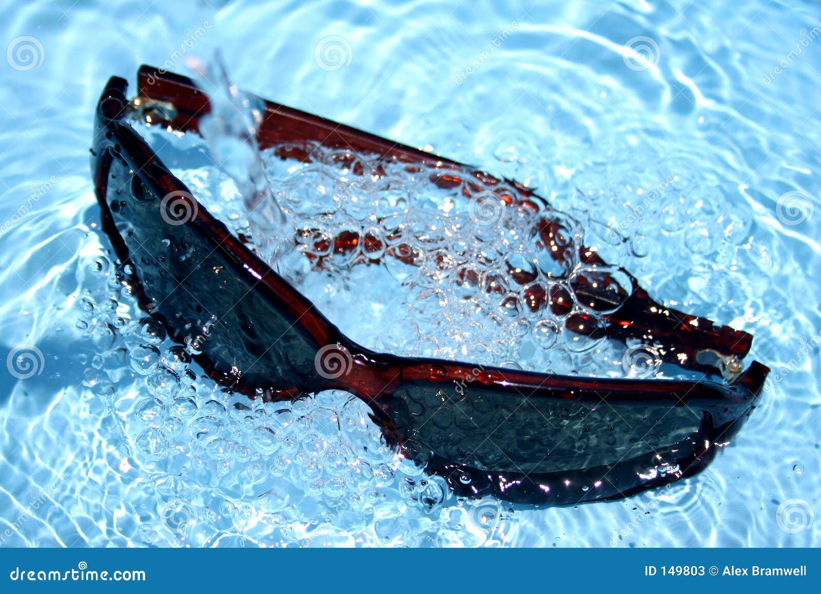sunglasses in water