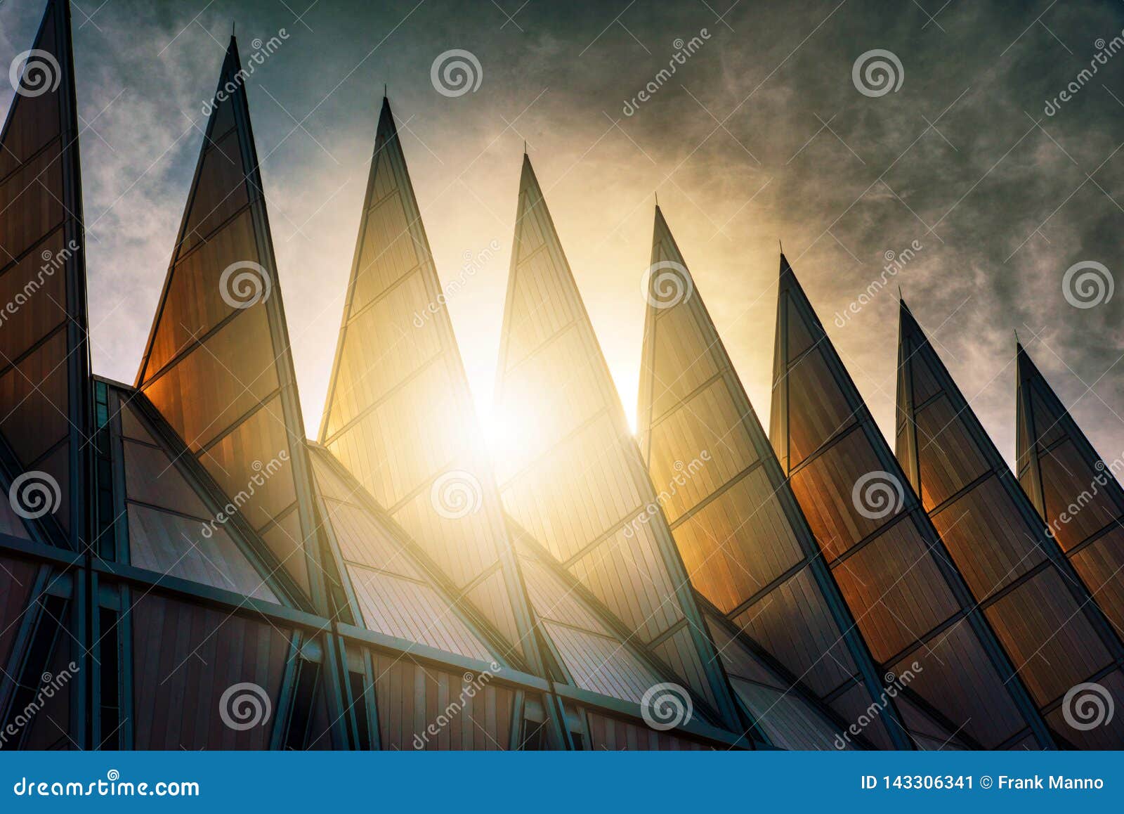 sunglow skirting the spires at the air force academy chapel