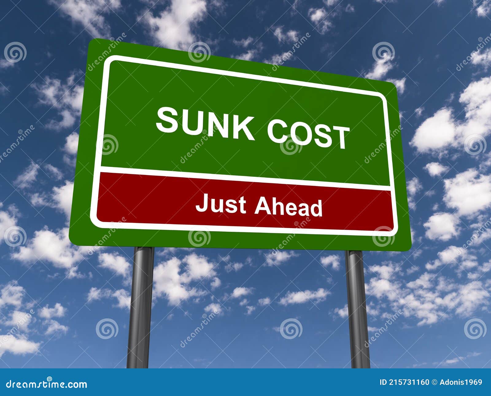 sunk cost traffic sign