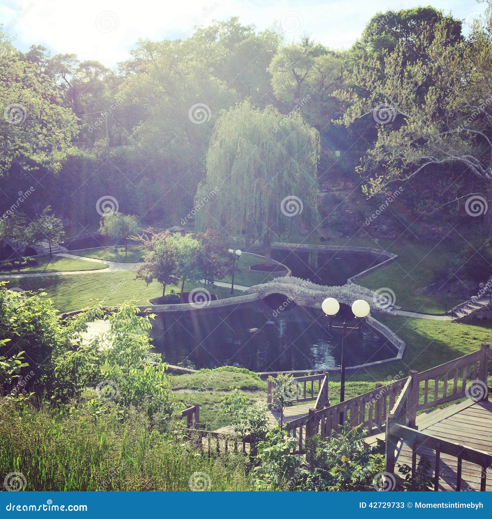 Sunken Gardens At Sunset Stock Image Image Of Reflection 42729733