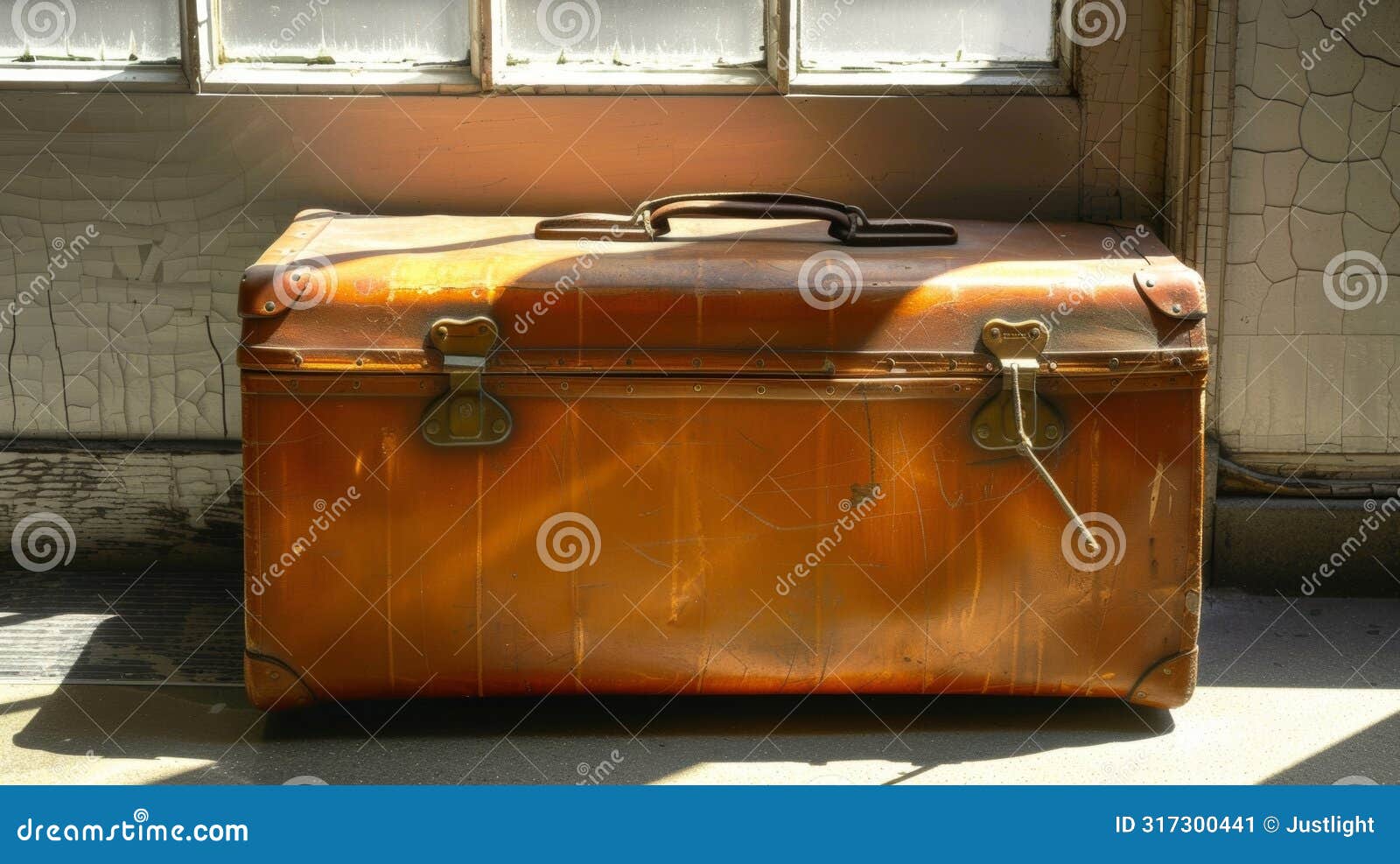 the sunlight catches the reflective surface of a trusty suitcase as it rests against the airport window patiently