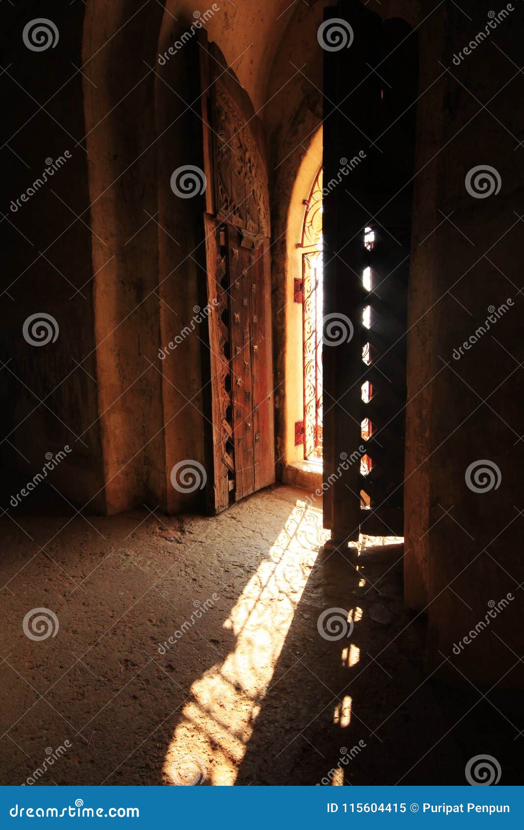 Light Streaming through the Door Stock Image Image of bright, prison