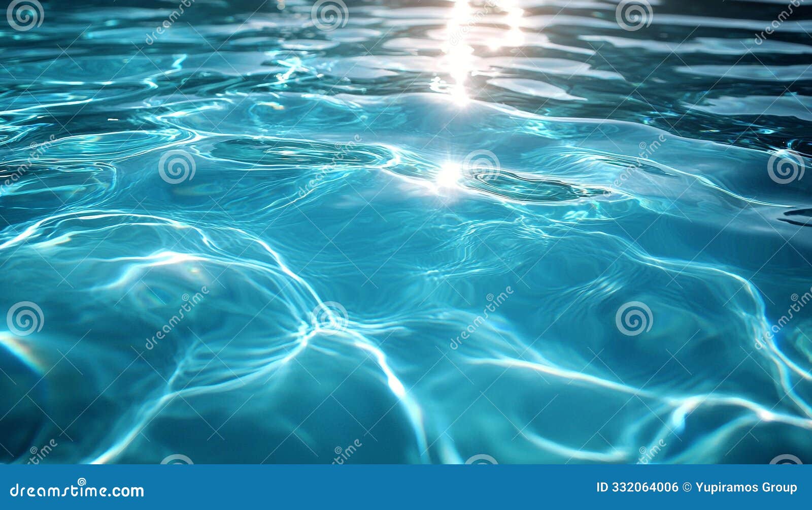 sunlight shining on rippled water surface, tranquil scene generated by ai