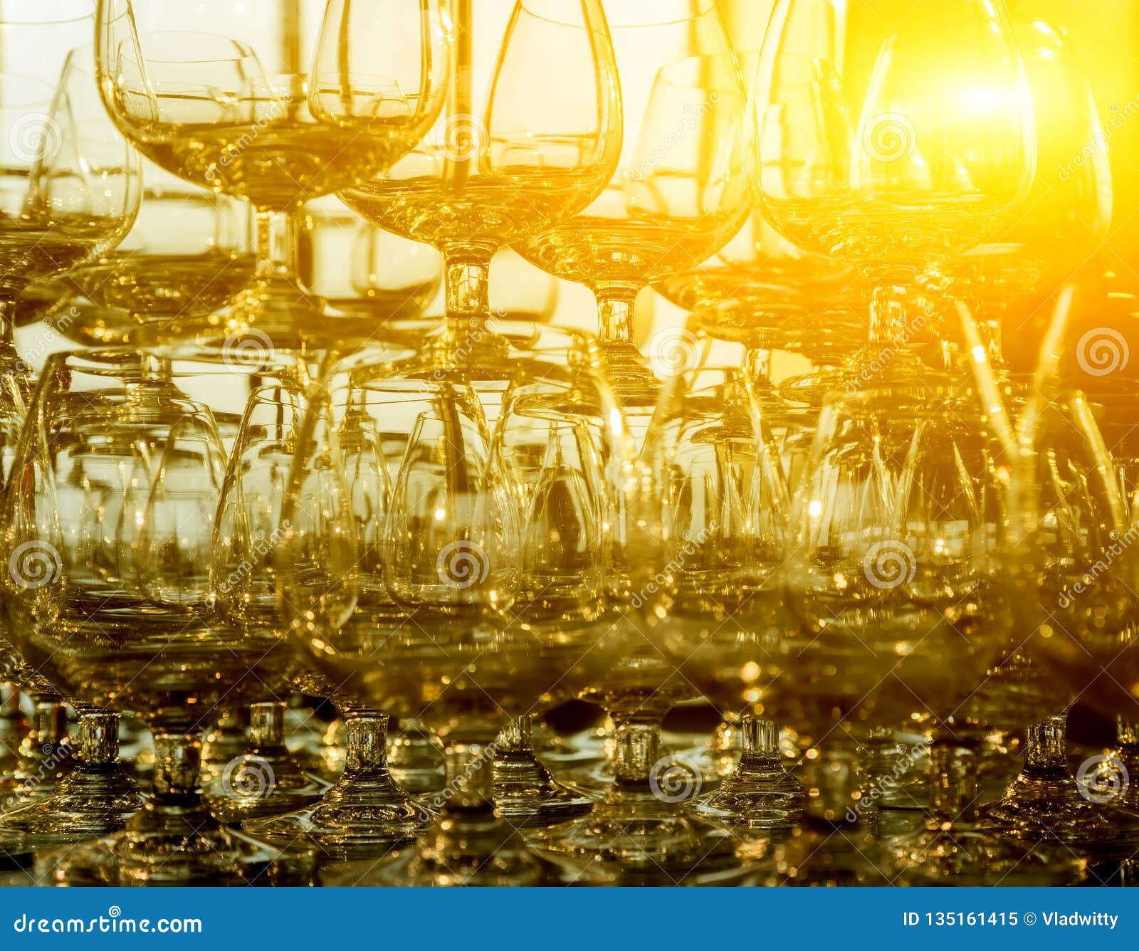 Sunlight Sunset Glass Wine Background Stock Image Image of glassware