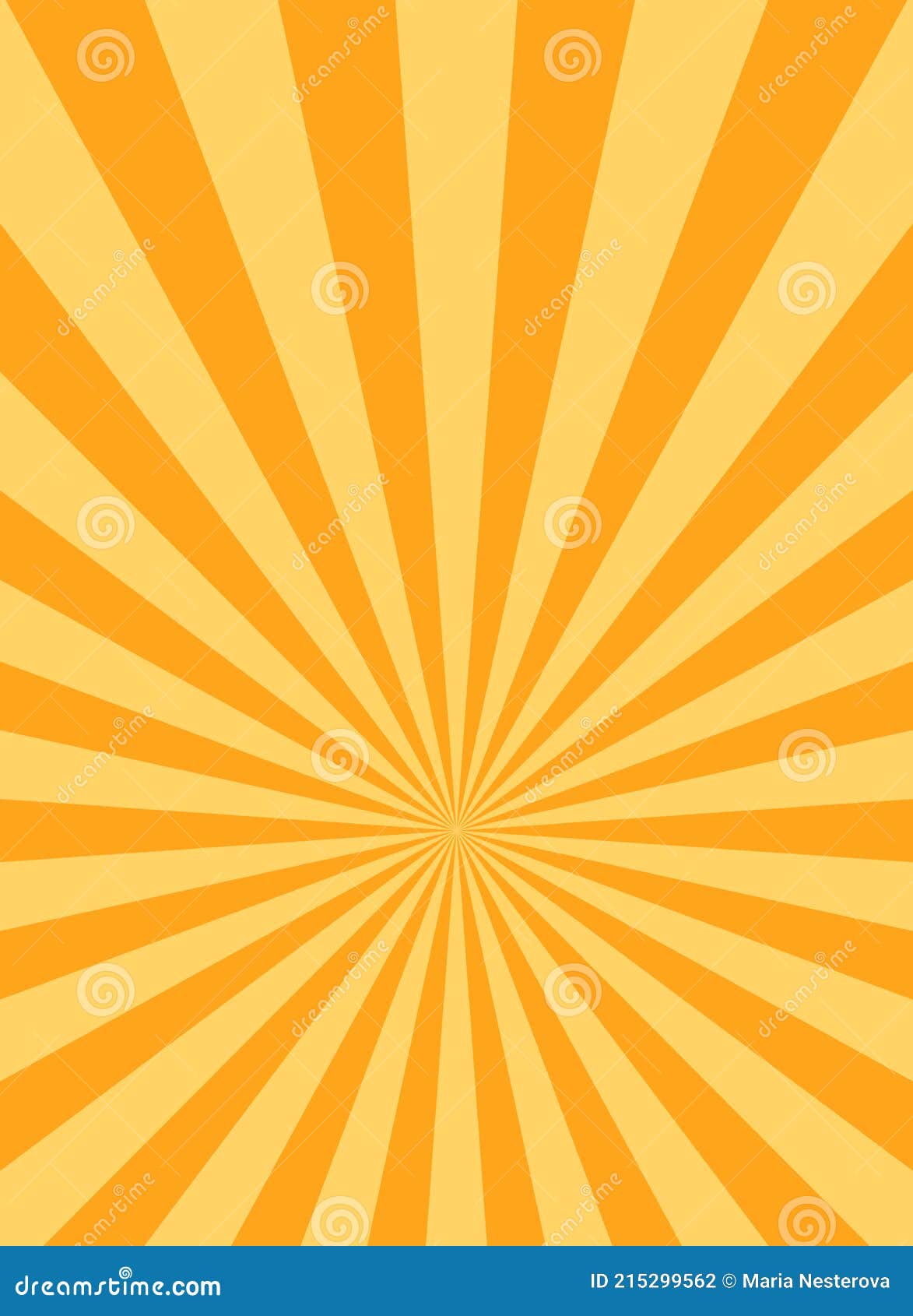 Sunlight Vertical Abstract Background. Orange and Gold Color Burst