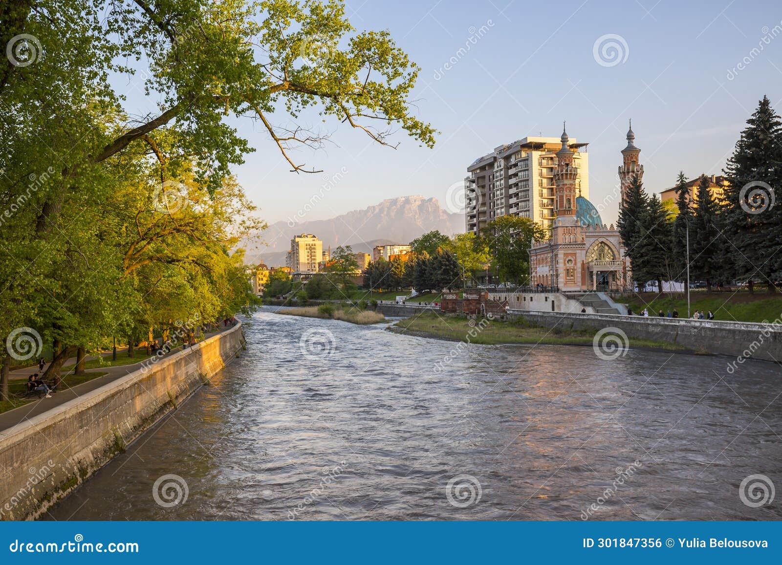 the sunni mosque or the mukhtarov mosque in vladikavkaz, russia