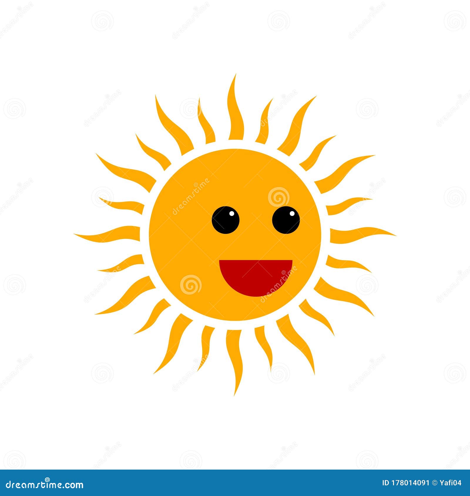 Sunny Cartoon. Sunny Weather Icon Concept Illustration Stock Vector -  Illustration of cloud, drop: 178014091