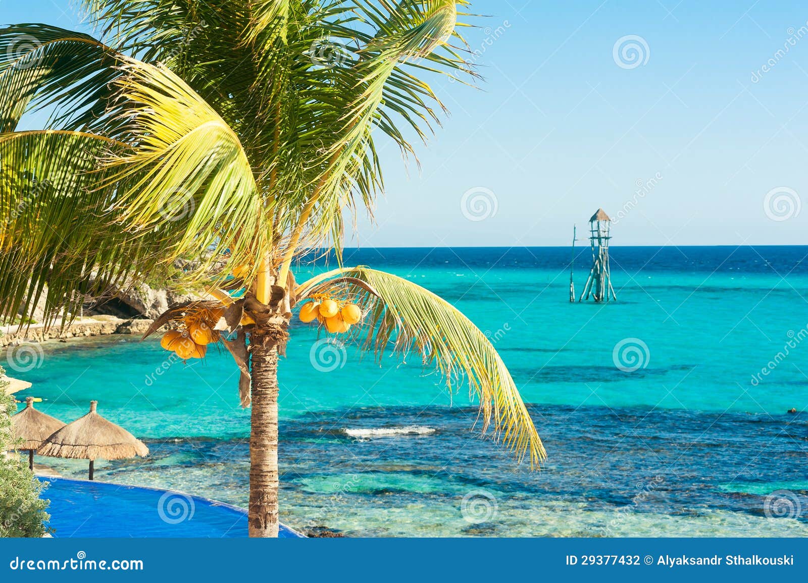 sunny day on isla mujeres, mexico