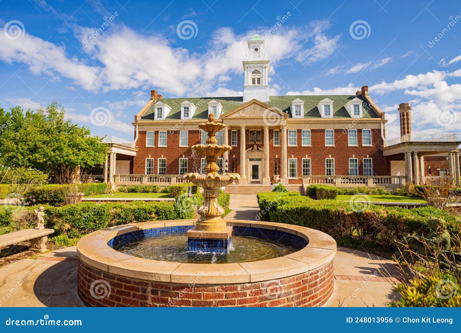 sunny exterior view of the dominion house