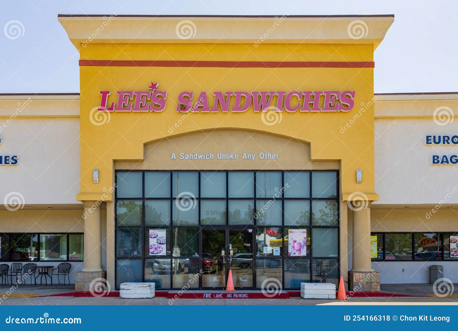 Sunny Exterior View of Lee`s Sandwiches Editorial Stock Photo Image