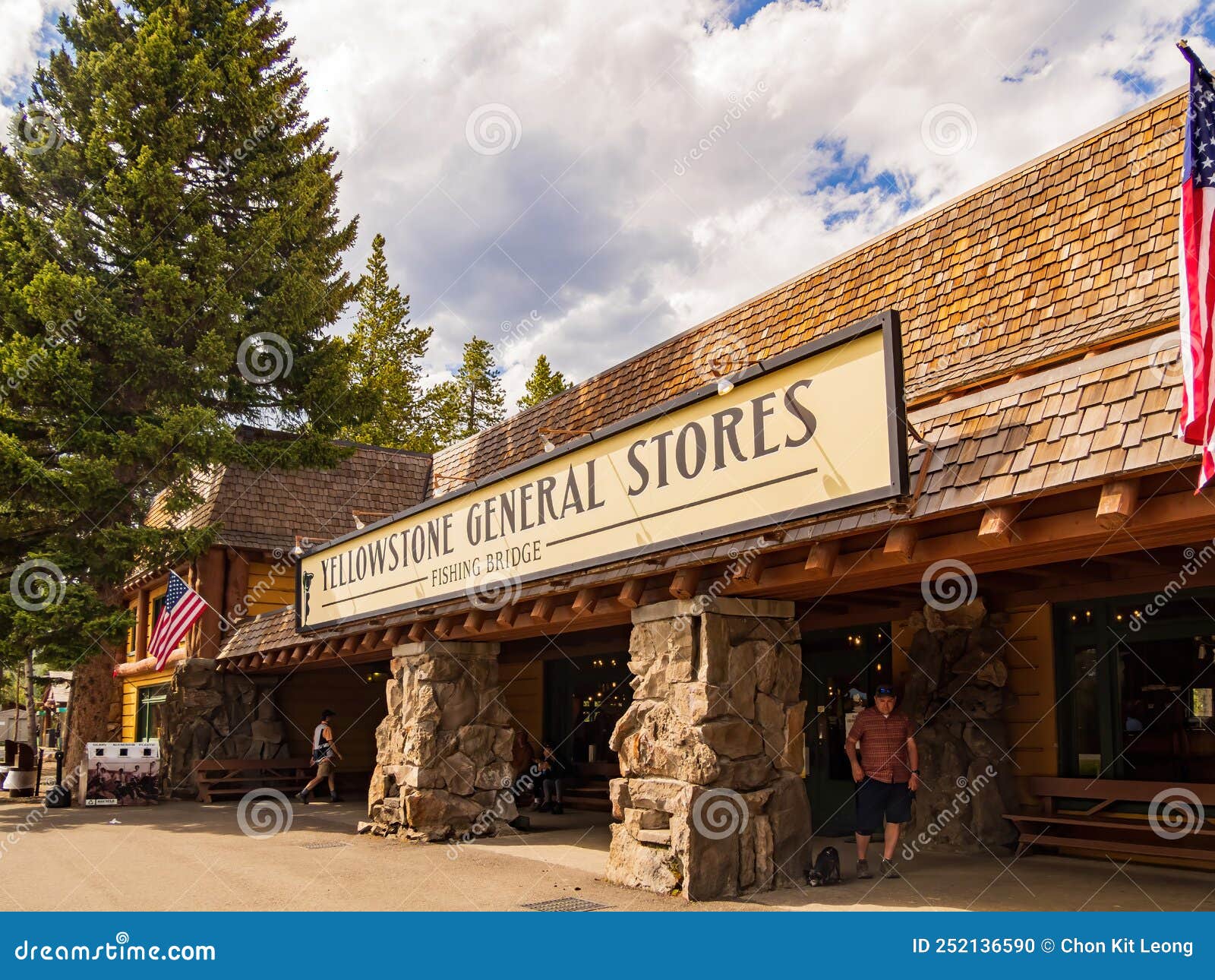 Sunny Exterior View of the Yellowstone General Store Editorial Image