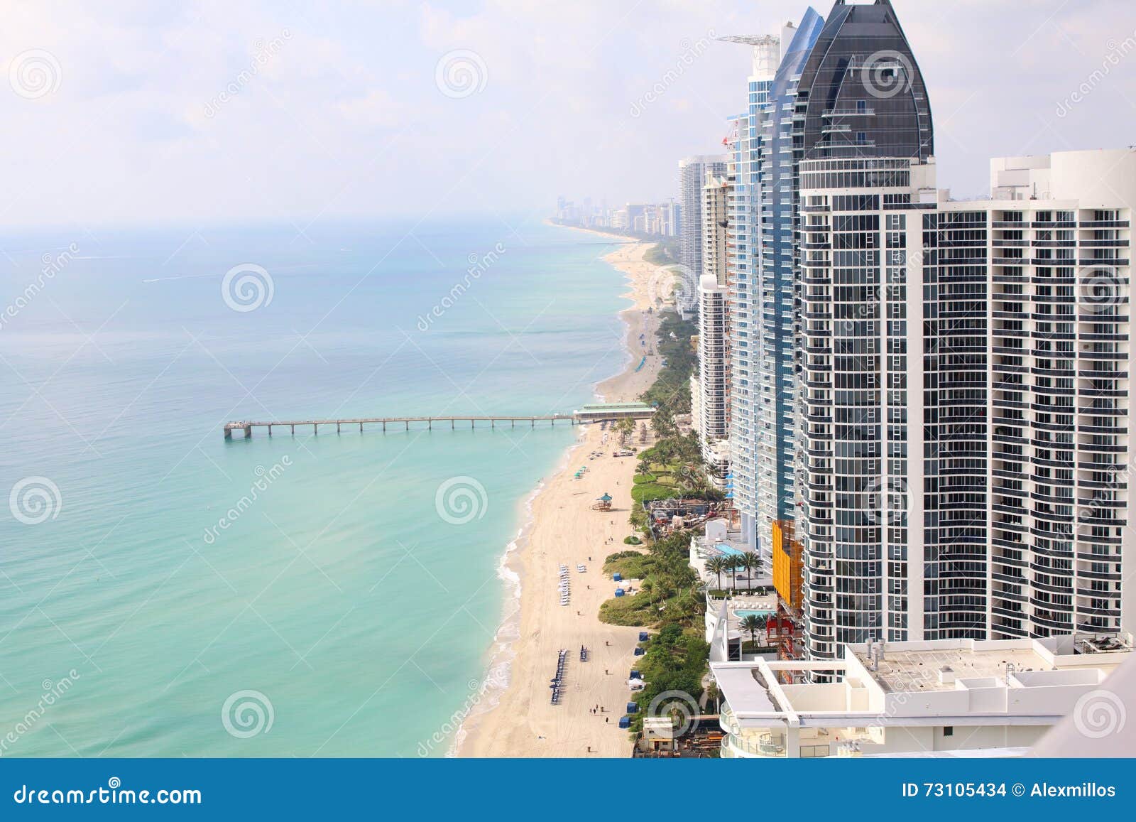 Sunny Isles Beach Miami. Ocean Front Residences. Stock Photo - Image of fornt, front: 73105434