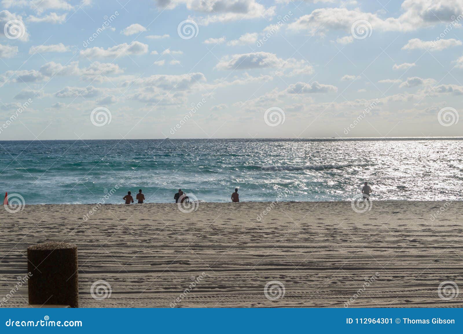 Sunny Sandy Beach Ocean Fun Editorial Photo - Image of downtown