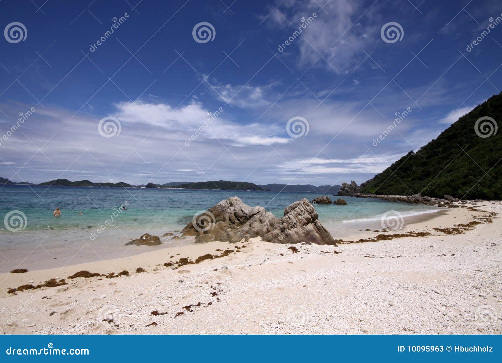 Sunny Sky Over Tropical Beach In Okinawa Japan Stock Image Image Of