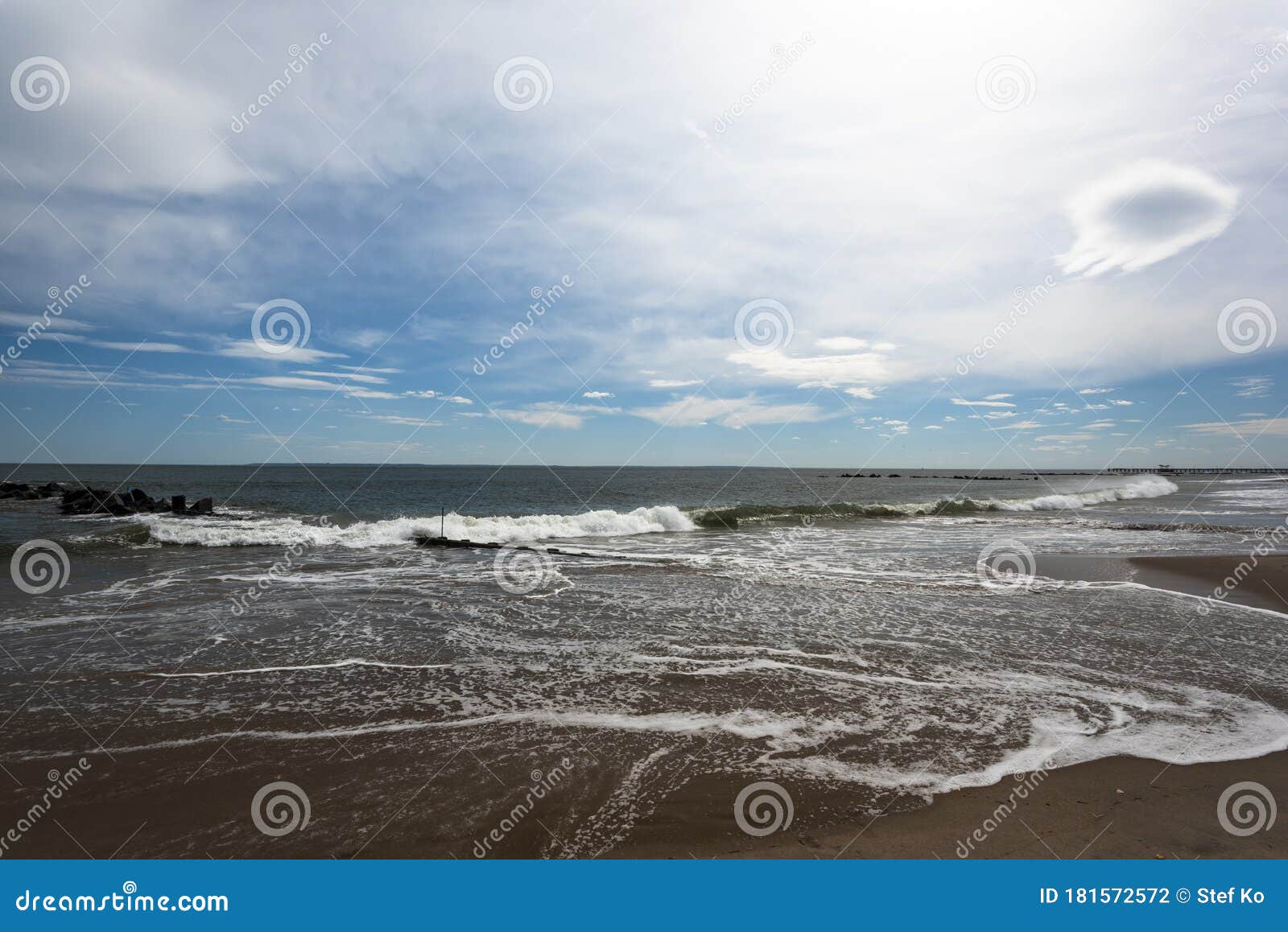 sunny spring day on the beach