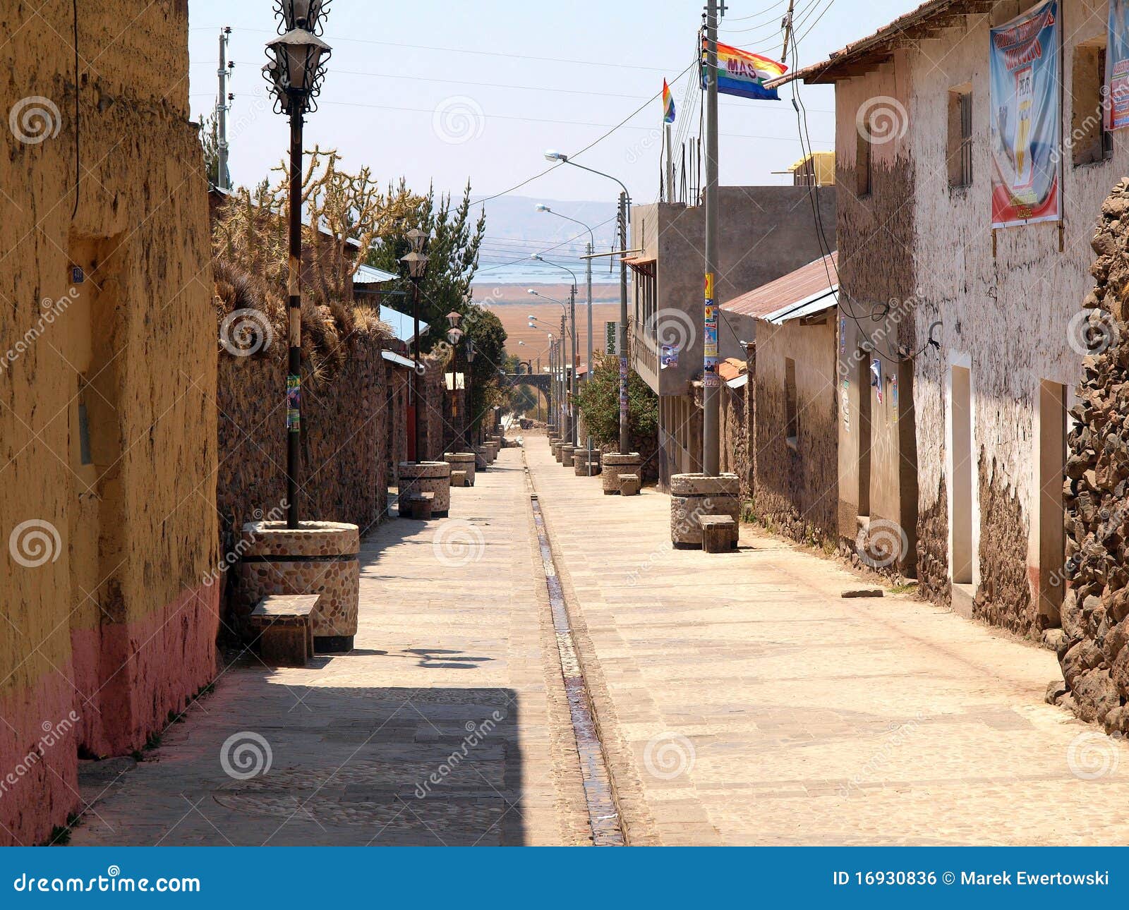 Sunny street stock photo. Image of urban, lane, peru 16930836