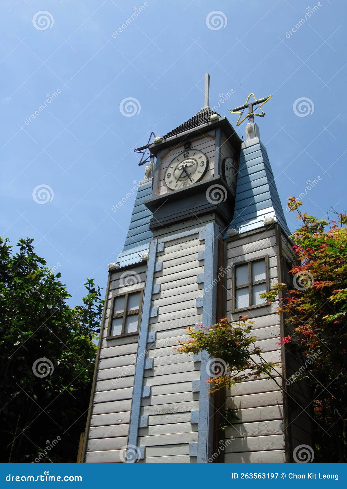 Sunny View of the Clock Tower in Taipei Aowanda Stock Image Image of clock, taiwan 263563197