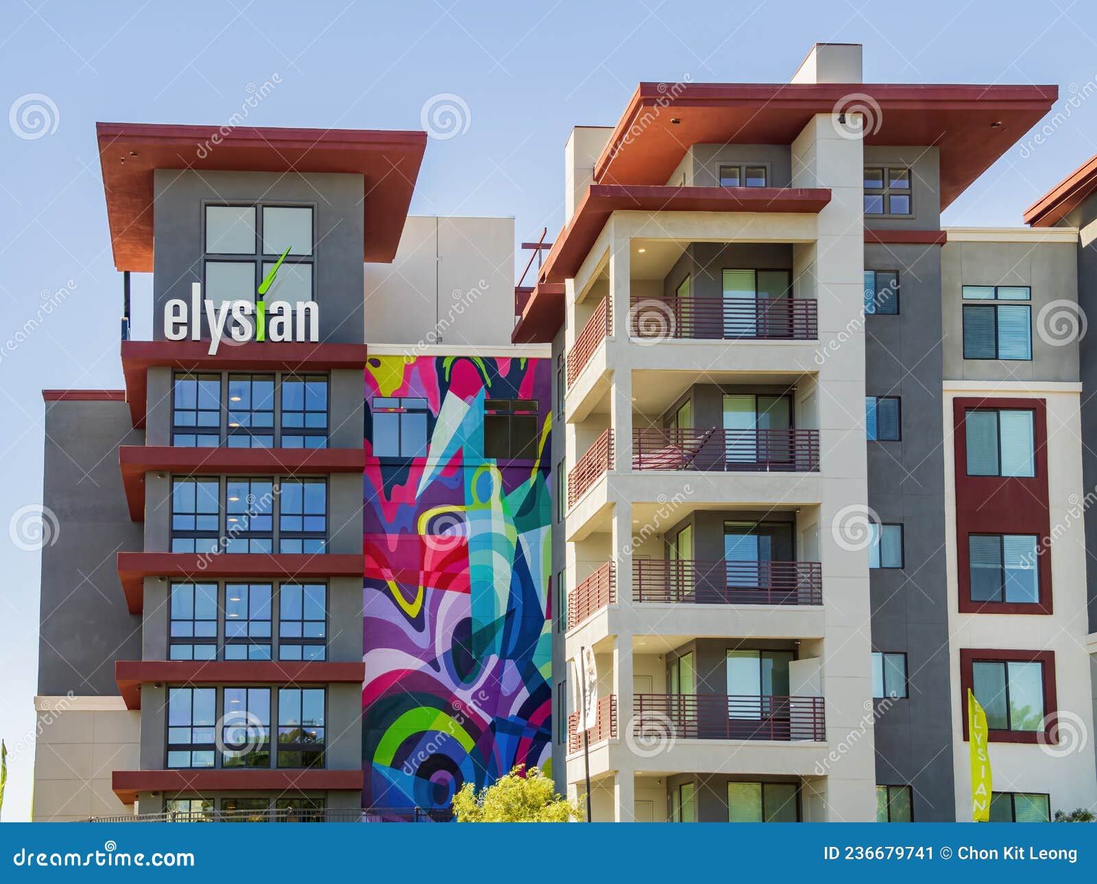 Sunny View of the Elysian Apartment Editorial Photo Image of vegas
