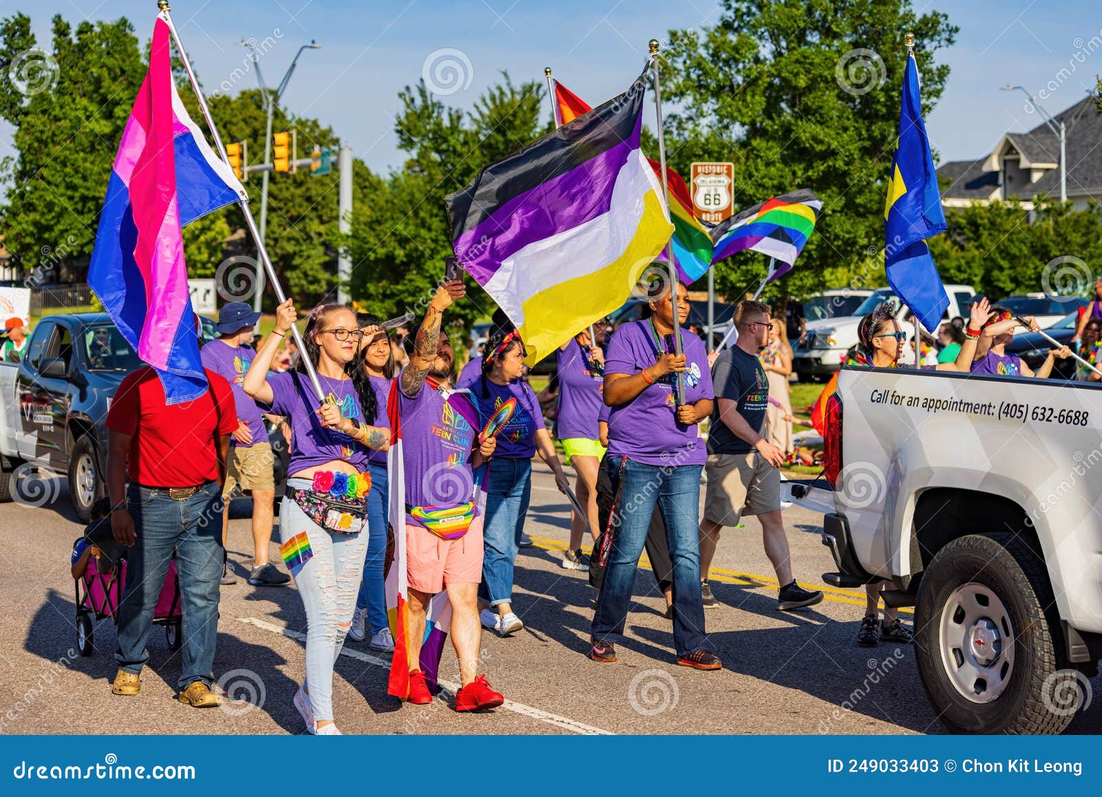 Sunny View of the OKC Pride Parade Editorial Stock Photo Image of
