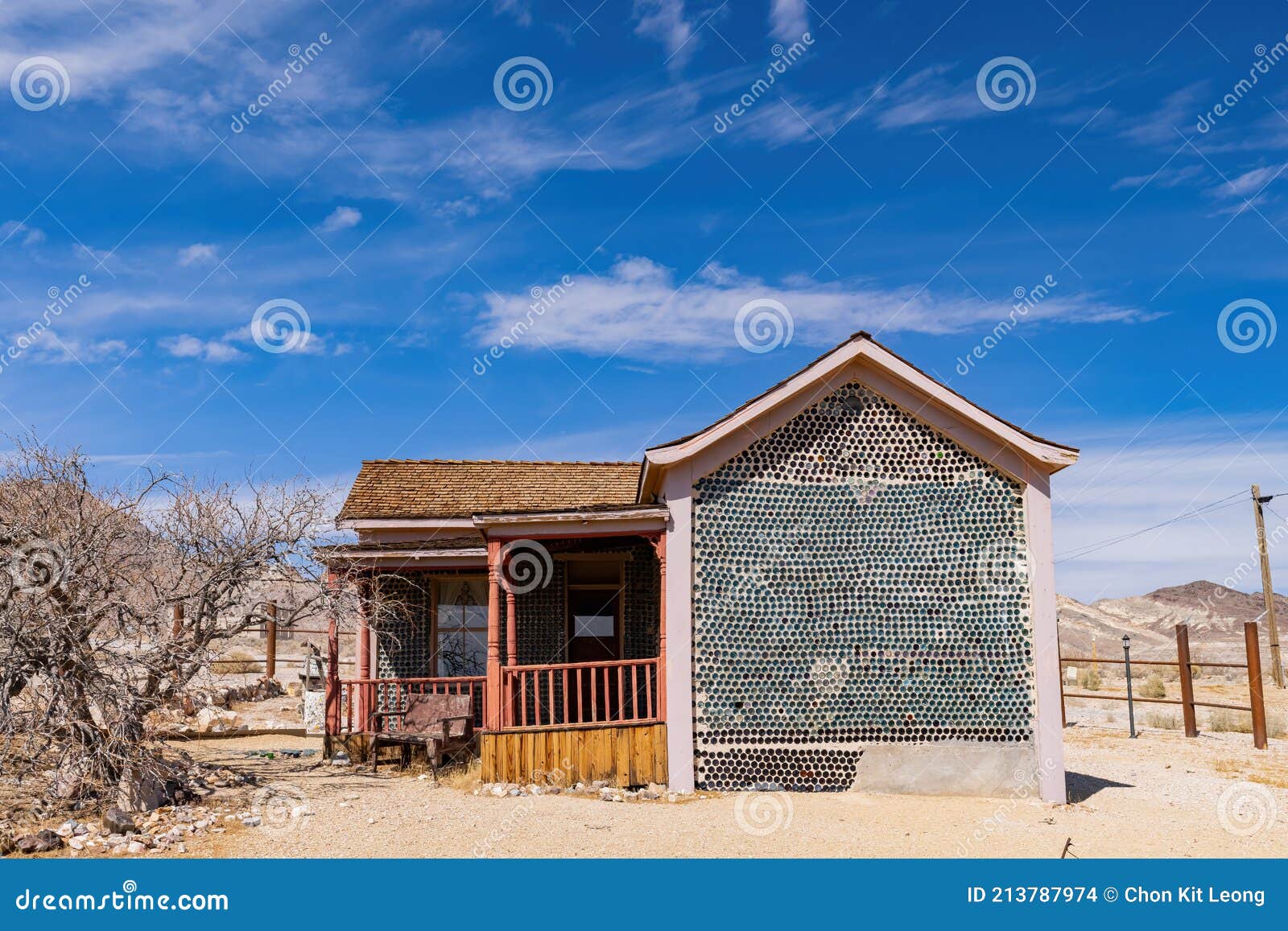 Sunny View of the Tom Kellys Bottle House Stock Photo Image of people, nature 213787974