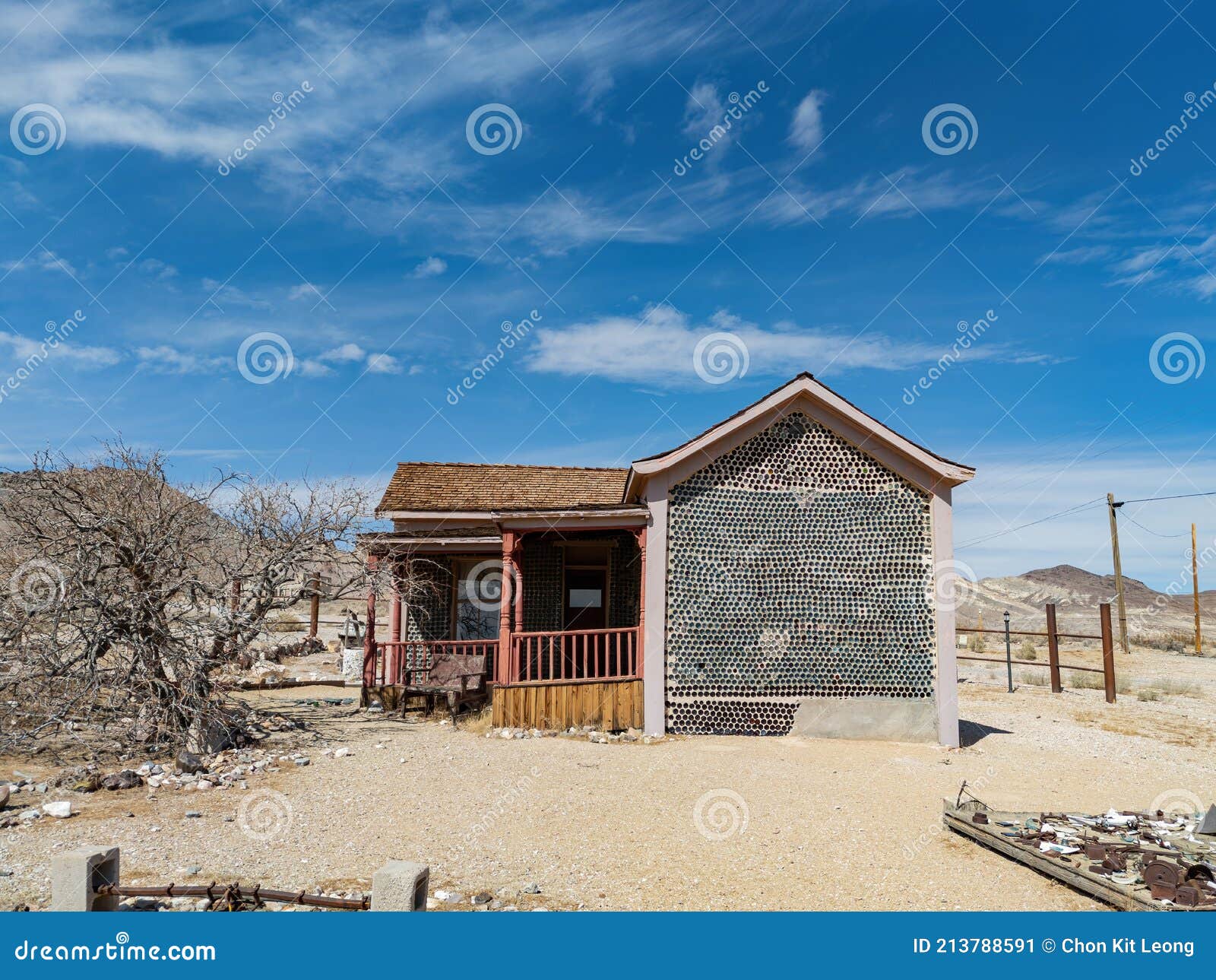 Sunny View of the Tom Kellys Bottle House Stock Image Image of landmark, vacation 213788591