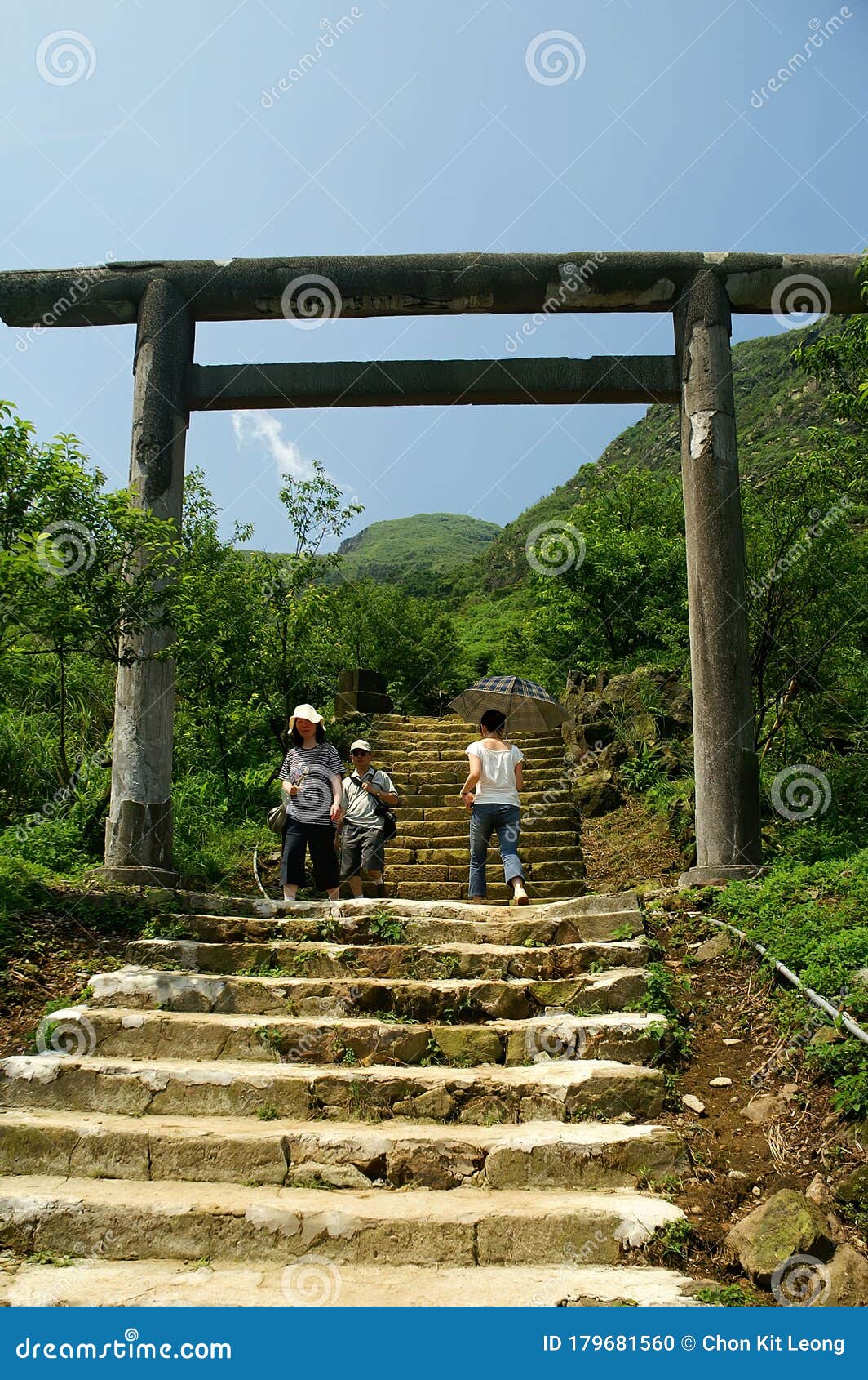 View Of Torii Gate, A Traditional Japanese Gate Most Commonly Found At The Entrance Of Or Within