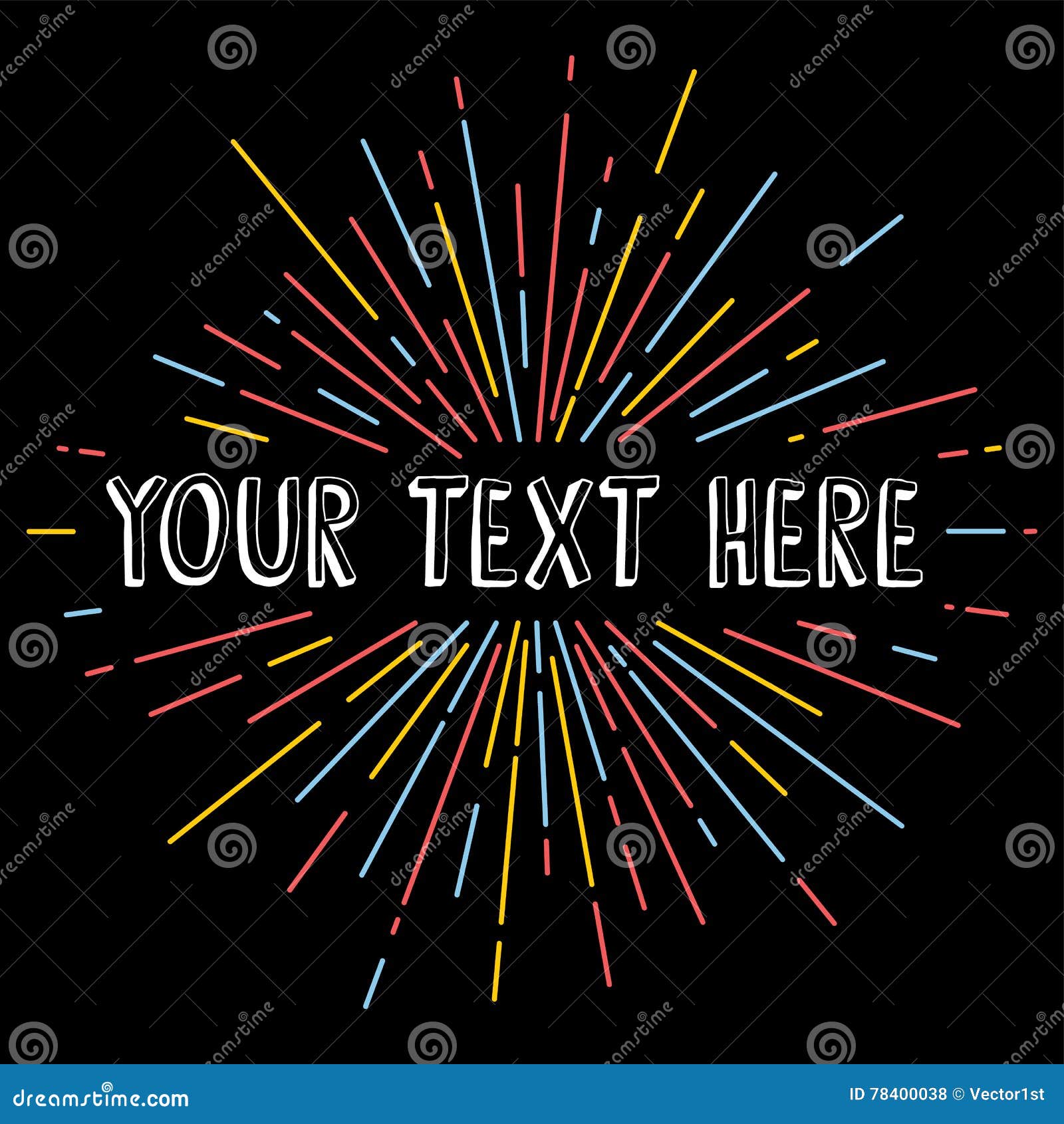 Sunrays Greetings Theme Art Illustration Stock Illustration