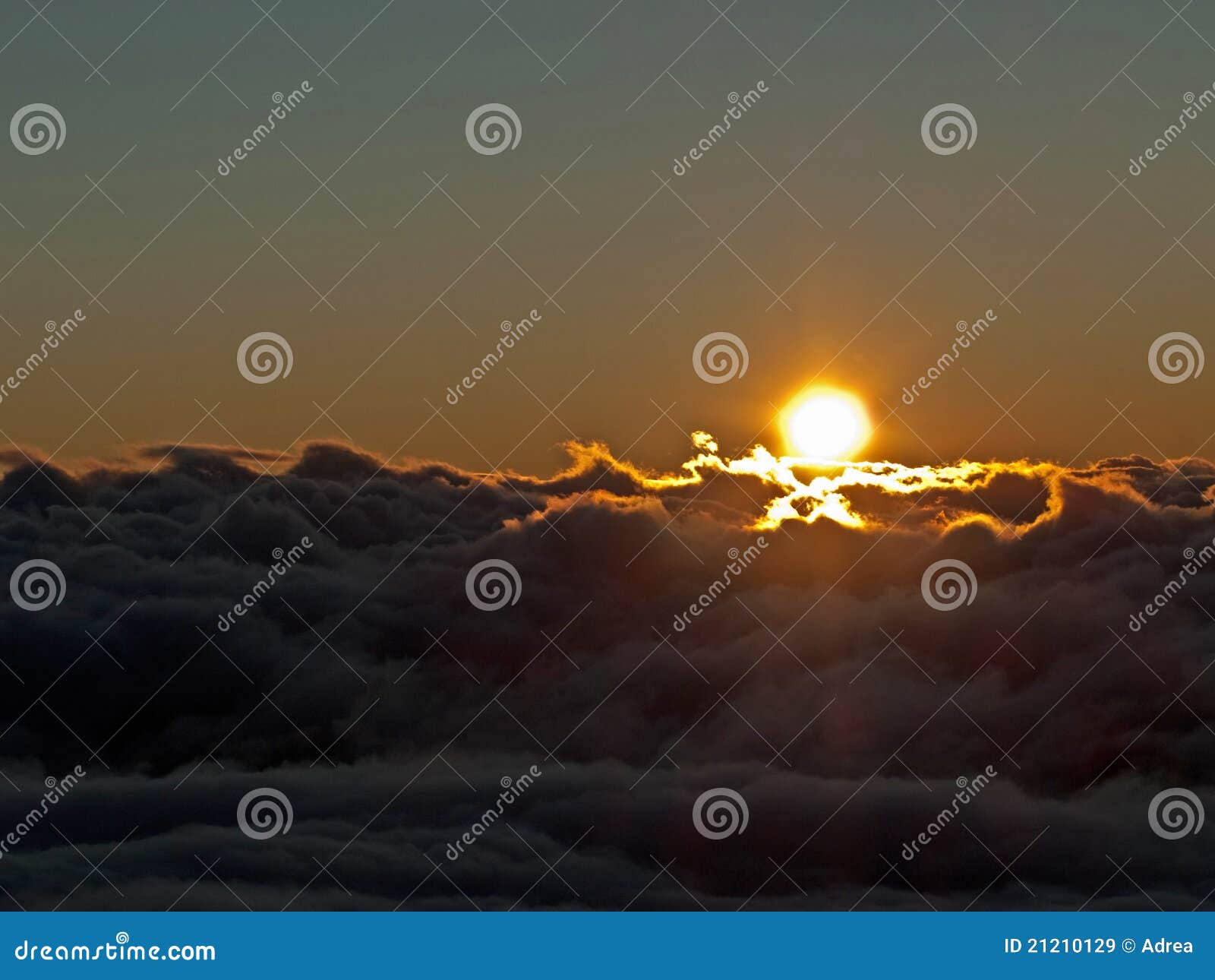 sunrise or sunset view at high altitude