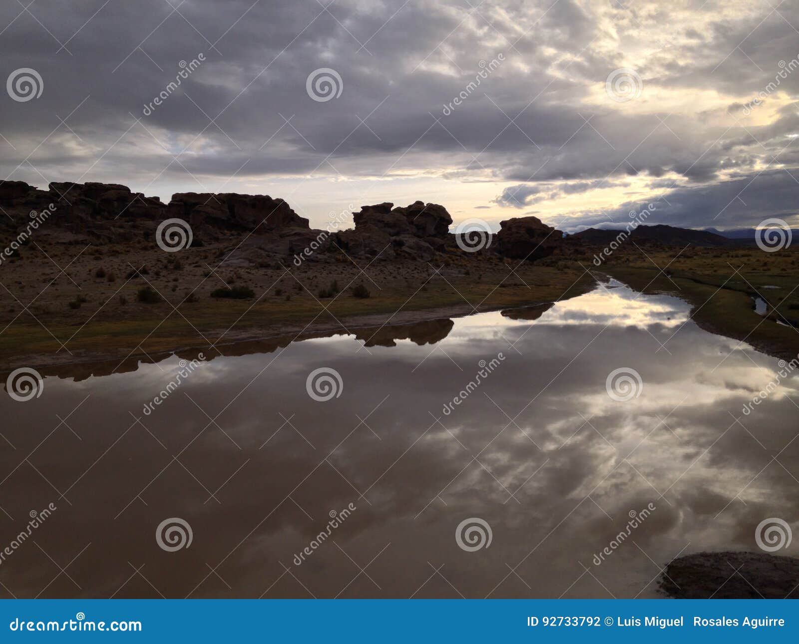 sunrise in the altiplano of bolivia