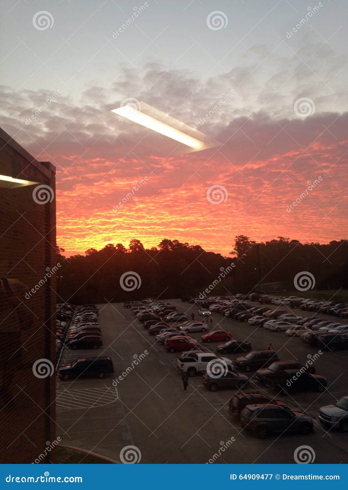 Sunrise stock image. Image of woodlands, texas, awesome 64909477
