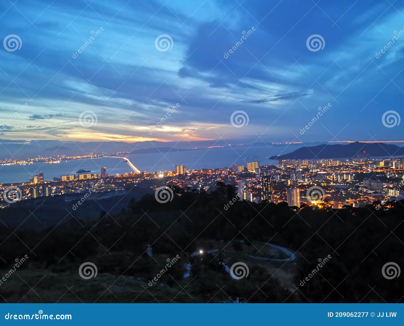Sunrise At Botak Hill Penang Stock Image Image Of Penang Botak 209062277