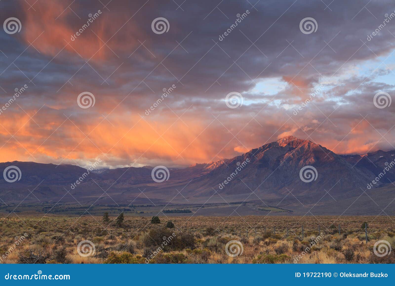 Sunrise in California Mountains Stock Photo Image of california
