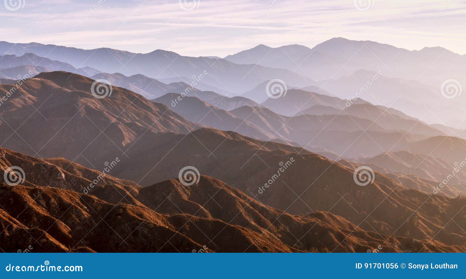 Sunrise in the California Mountains Stock Photo Image of blue