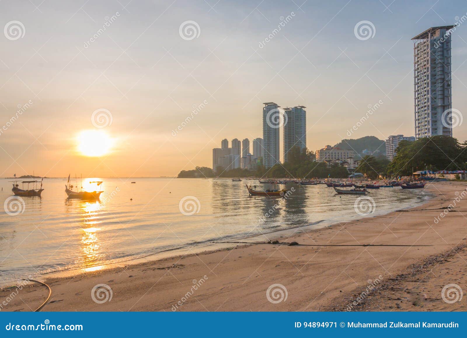 Sunrise At The Coast Of Tanjung Bungah Penang Malaysia Stock Image Image Of Penang Shot 94894971