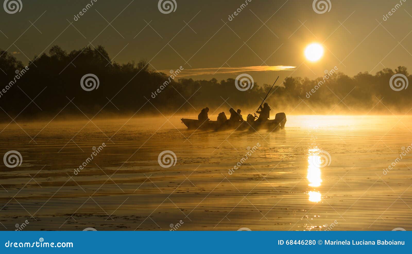 Sunrise on the Danube. Cold November sunrise in the Danube Delta