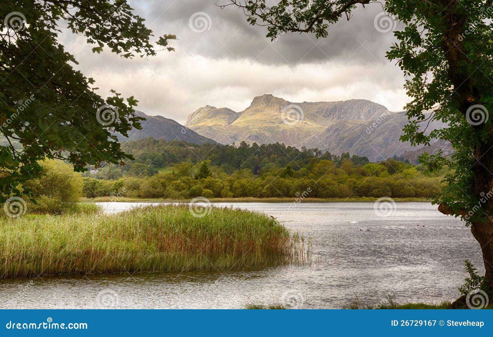 Sunrise at Elterwater in Lake District Stock Image - Image of mountain ...