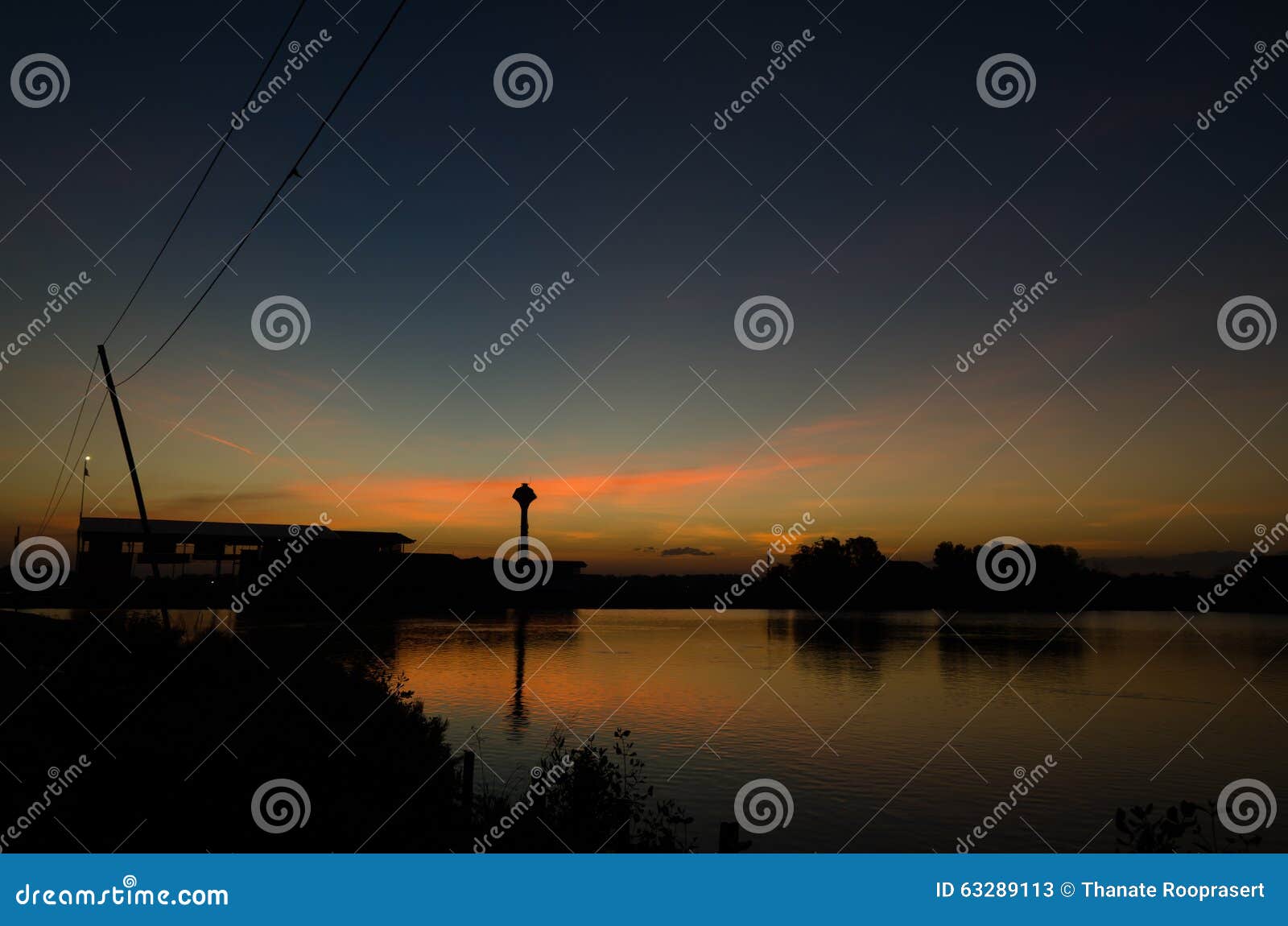 The Sunrise. stock image. Image of night, horizontal 63289113