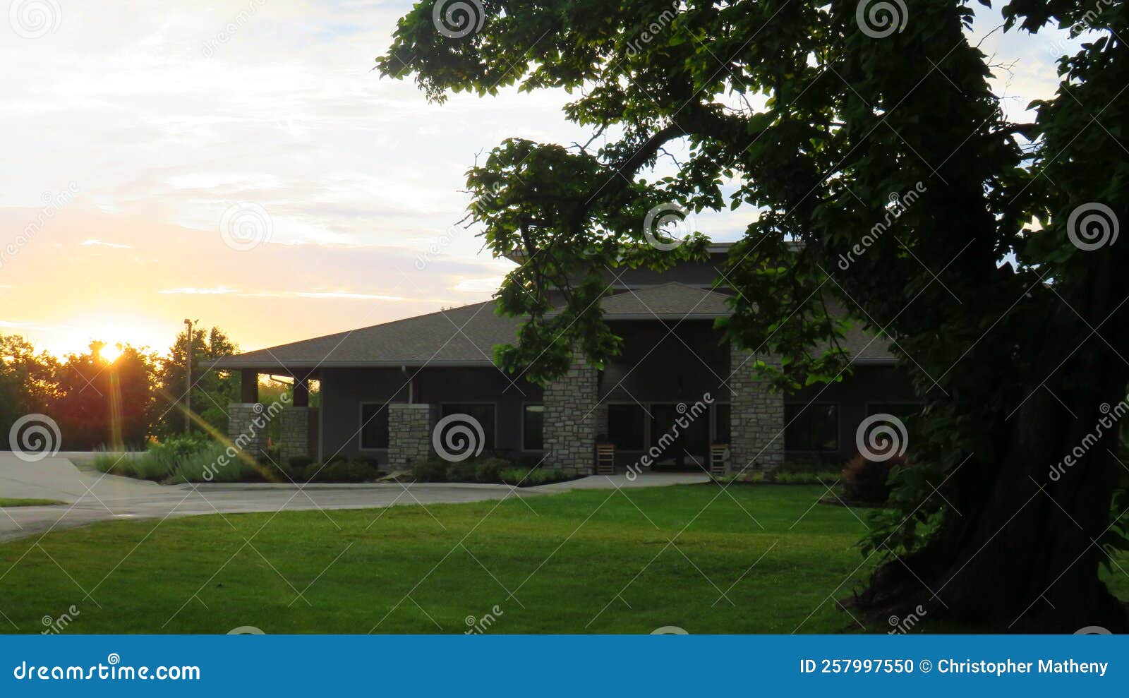 Sunrise Golf Course Club House Stock Photo Image of backyard, estate