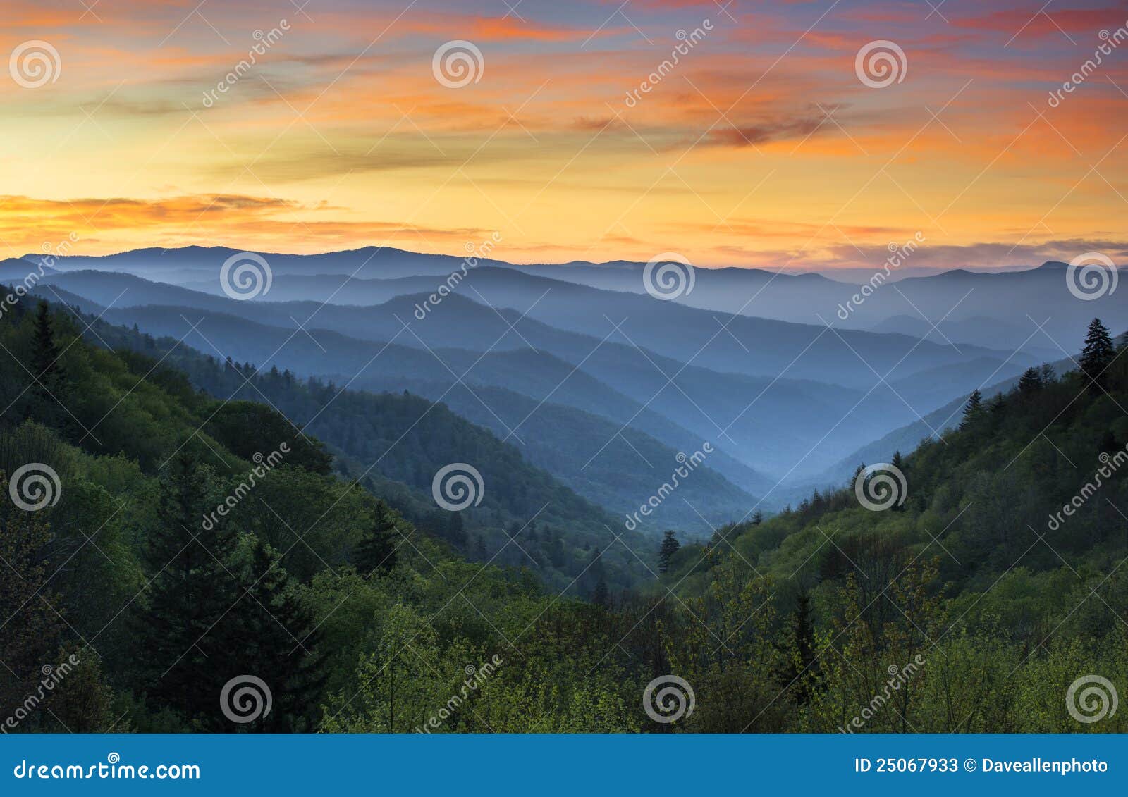 sunrise great smoky mountains national park