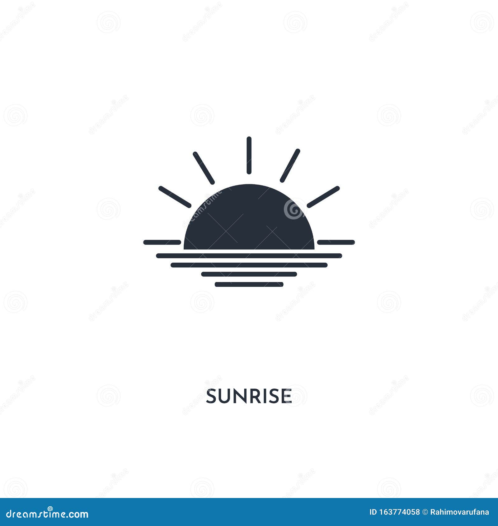 Sunrise Icon. Simple Element Illustration. Isolated Trendy Filled ...