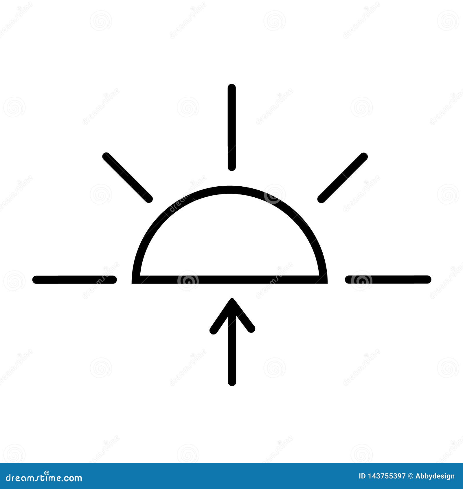 Sunrise Icon Vector Stock Vector Illustration Of Summer 143755397