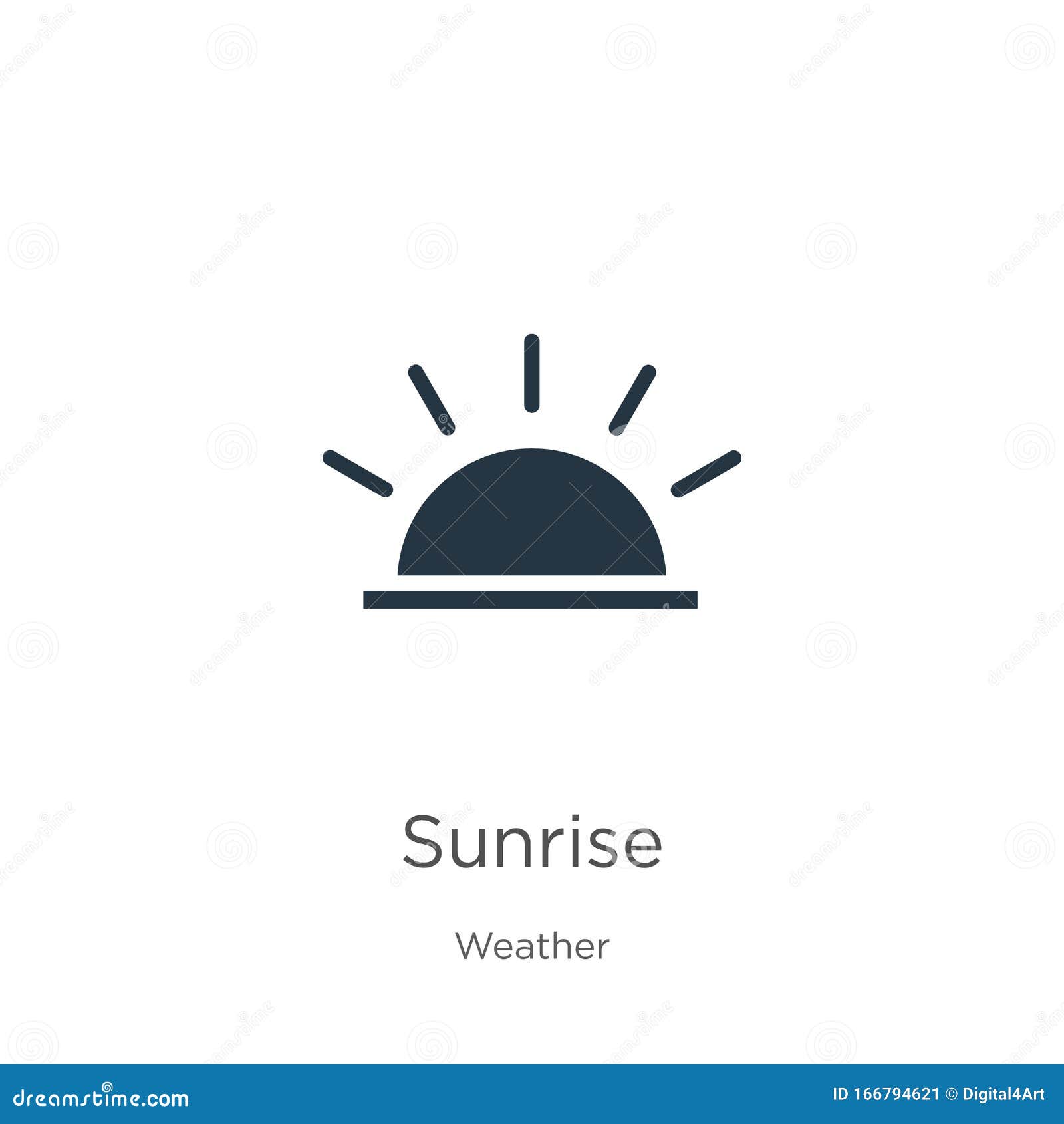 Sunrise Icon Vector. Trendy Flat Sunrise Icon from Weather Collection ...