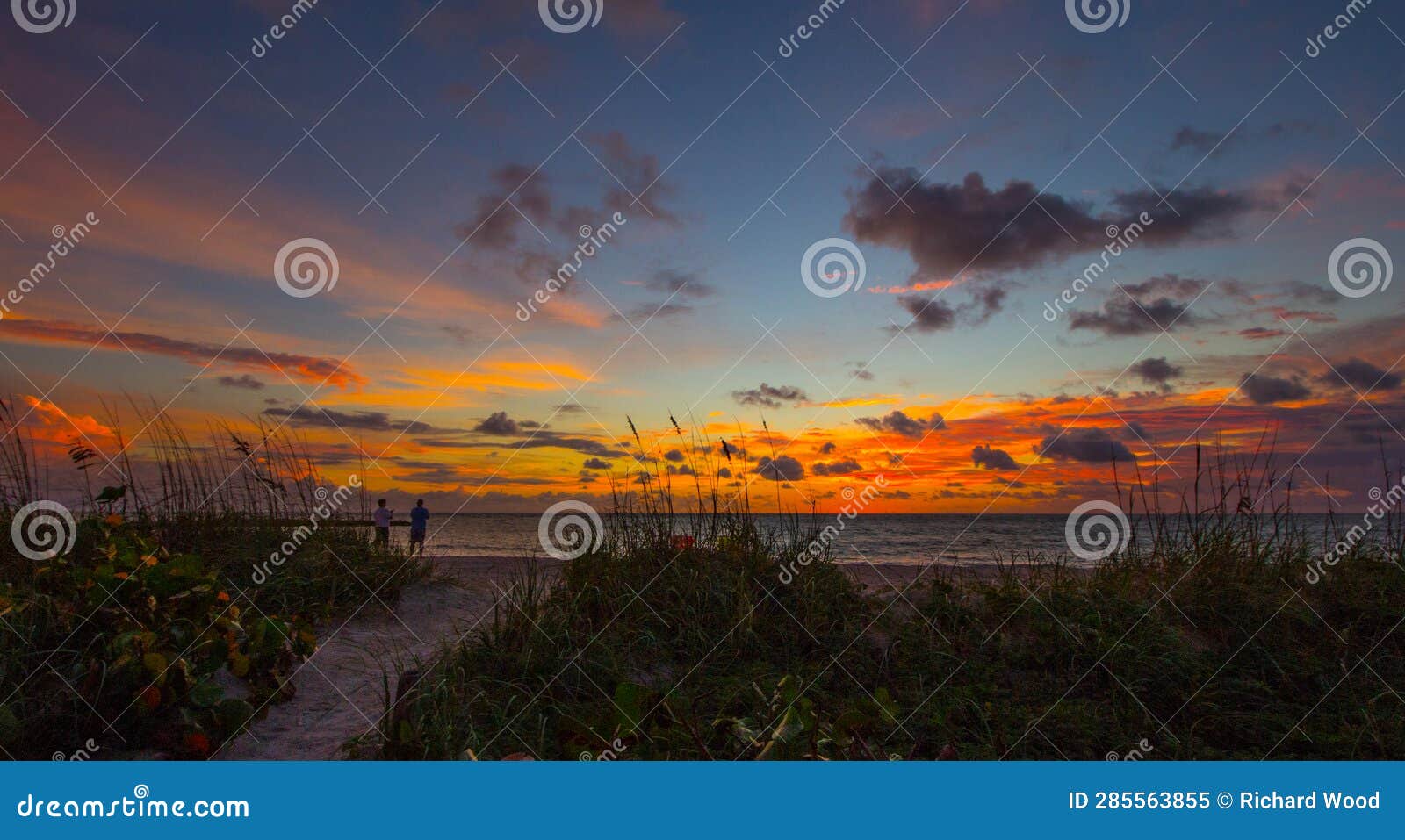Sunrise at Jetty Park, Fort Pierce, Florida Stock Image Image of