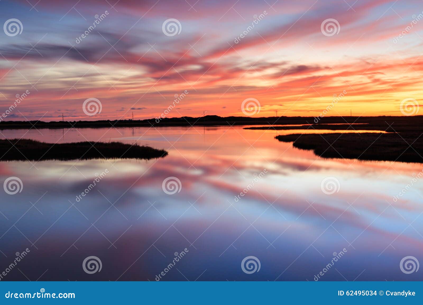 sunrise marsh bodie island outer banks north carolina nc