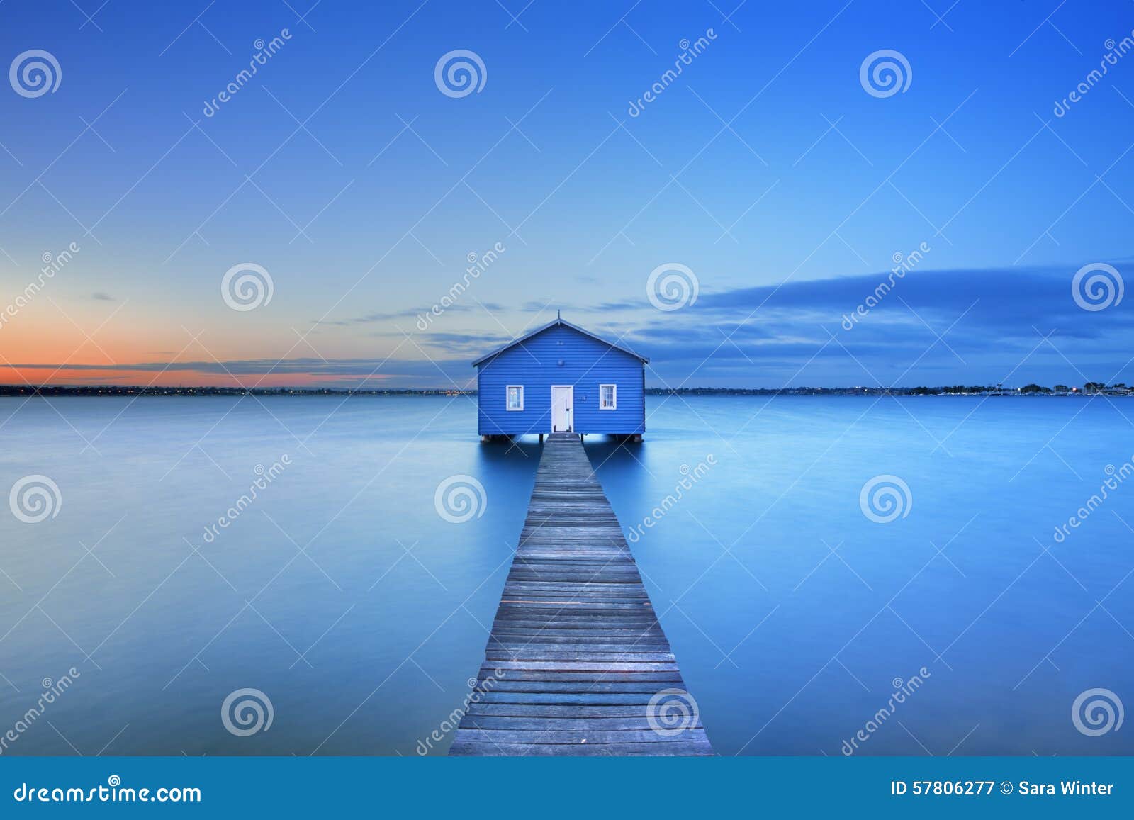 sunrise at matilda bay boathouse in perth, australia