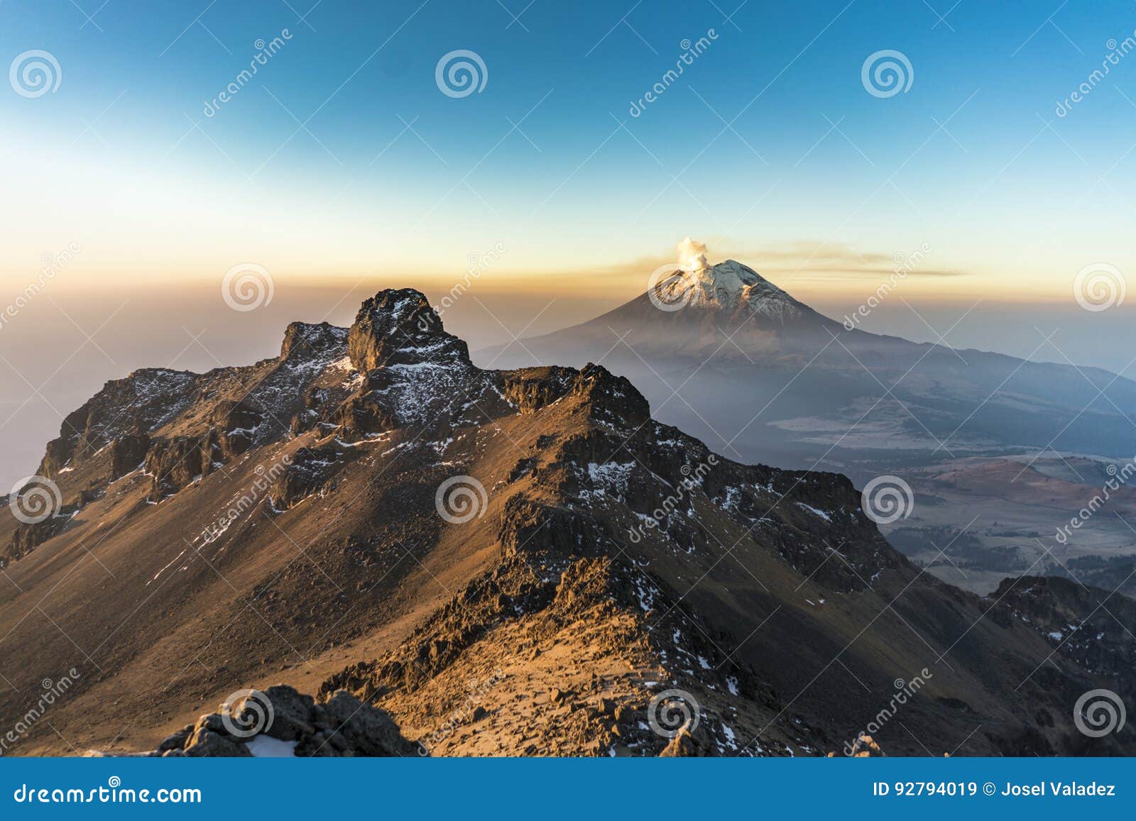 sunrise in mexico mountains